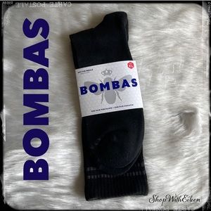 Bombas Mens Size XL 13+Solid Black Calf Socks NWT